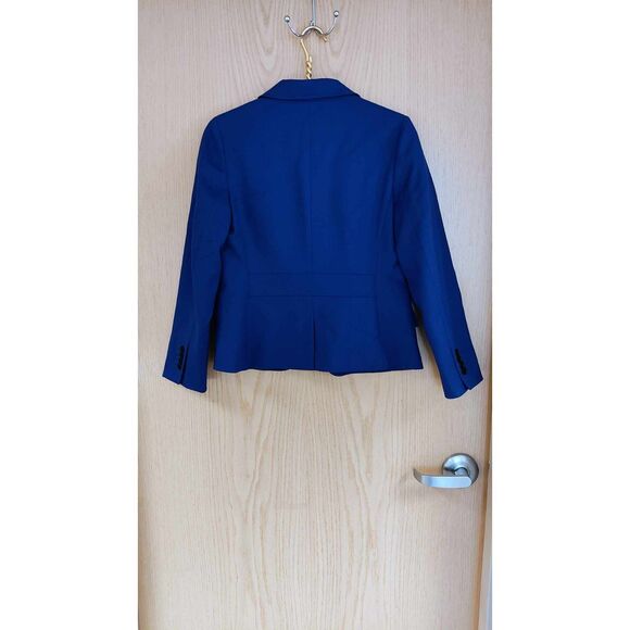 Talbots Wool Blazer Royal Blue Womens Size 8P Career Business Casual - Picture 2 of 10